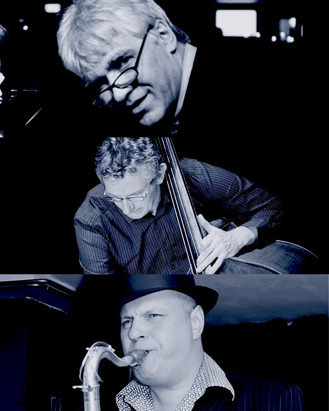 Foto van Berend van den Berg - Joep Lumeij - Dimitri Chapeau voor het Red Light Jazz festival